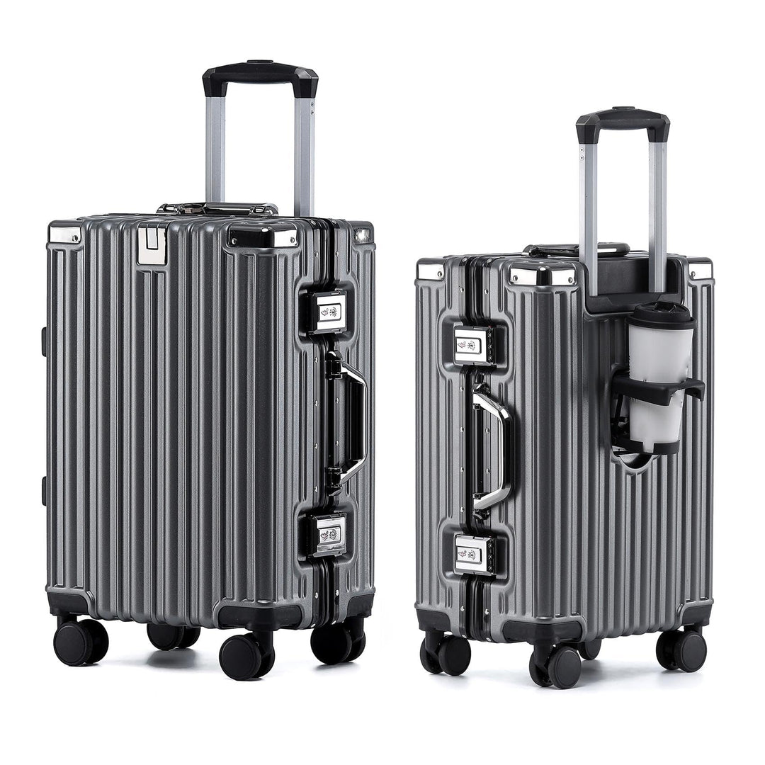 Aoliwei Mittelgrosser Koffer M 67cm - Alurahmen Hartschalenkoffer aus 100% Polycarbonat, ca. 65L - P
