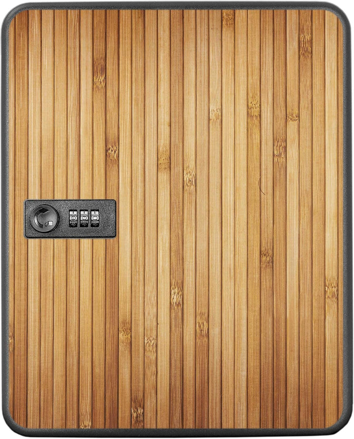 banjado® Burg-Wächter® abschliessbarer Schlüsselkasten mit Motiv Bambusholz für 36 Schlüssel - Schlü