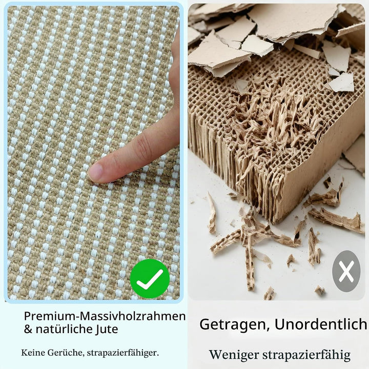 Kratzbrett Katzen,2-in-1 natürliches Jute-Katzenkratz-Kratz-Pad, Katzenliege, Kratzmöbel für alle Ka