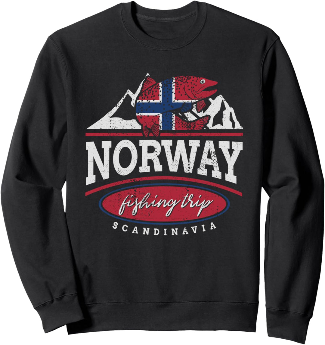 Norway Fishing Trip Scandinavia Norge Fische Angeln Norwegen Sweatshirt