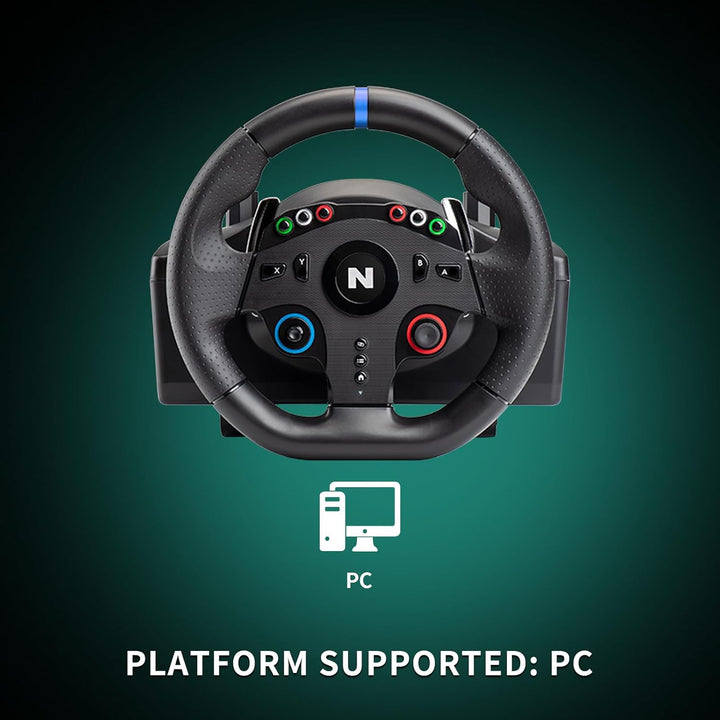 NITHO Drive Pro ONE Competition Gaming Rennlenkrad mit Pedalen und Schalthebel, 270-Grad-Spielelenkr