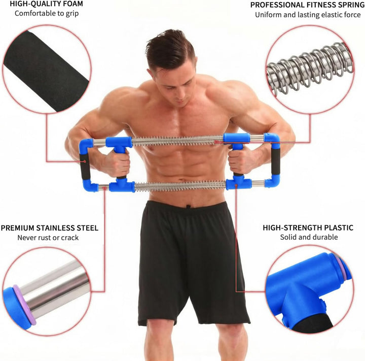 GoFitness Push Down Bar Brusttrainer Fitnessgerät für Zuhause - Krafttraining Sportgerät für Brustmu