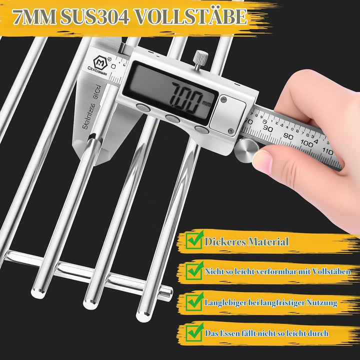 GFTIME 43,2 x 31,7cm Edelstahl Grillroste für Enders Boston 3 &amp; Monroe Pro 3, Charbroil, Barbecook S