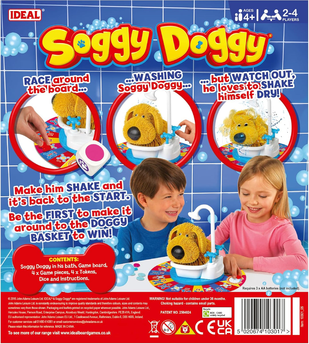 Ideal , Soggy Doggy: The Showering, Shaking, Doggy Bathing Game, Kids Games, for 2-4 Players, Ages 4