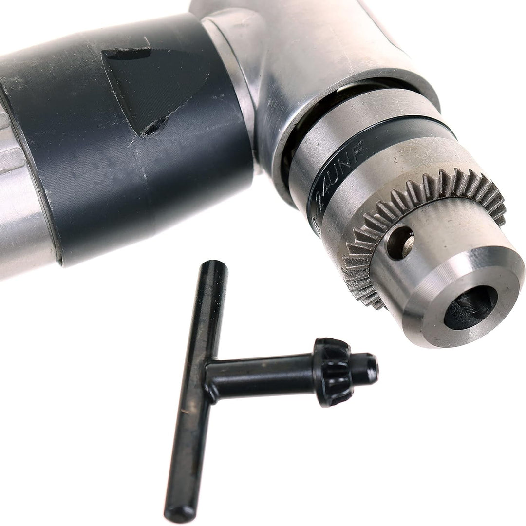 TC TECHNIC AT-5051 Pneumatische Winkelbohrmaschine mit Schlüsselfutter für Bohrer Drehrichtung Einst