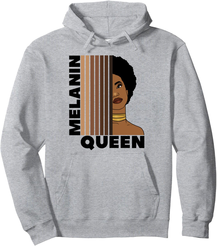 Oheneba: Melanin Drippin Queen Black Afrocentric Pride Afro Pullover Hoodie