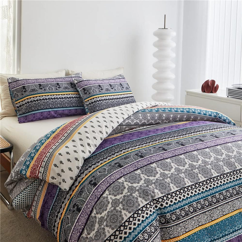 Bettdecke 155x220 Ganzjahresdecke 4 Jahreszeiten Bohemian Sommer Winter Bunt Blumen Muster Sommerdec