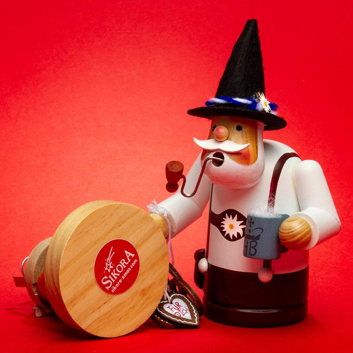 Sikora RM-A Räuchermännchen aus Holz 3 Grössen Verschiedene Motive, Farbe/Modell:A30 weiss braun - B