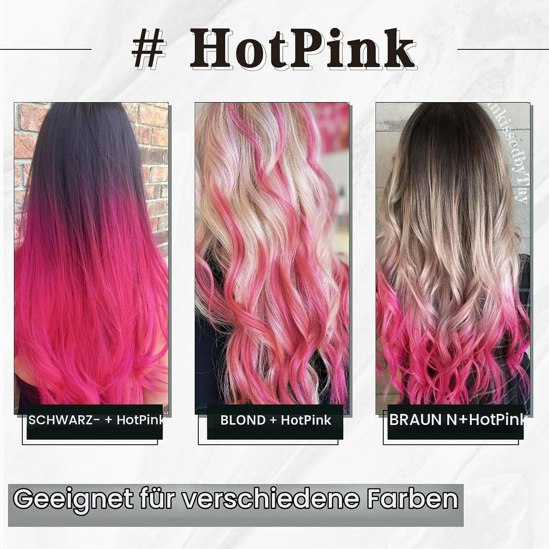 RUNATURE 40cm I Tip Human Hair Extensions Keratin Hot Pink Itips Hair Extensions Human Hair Rosa Sti