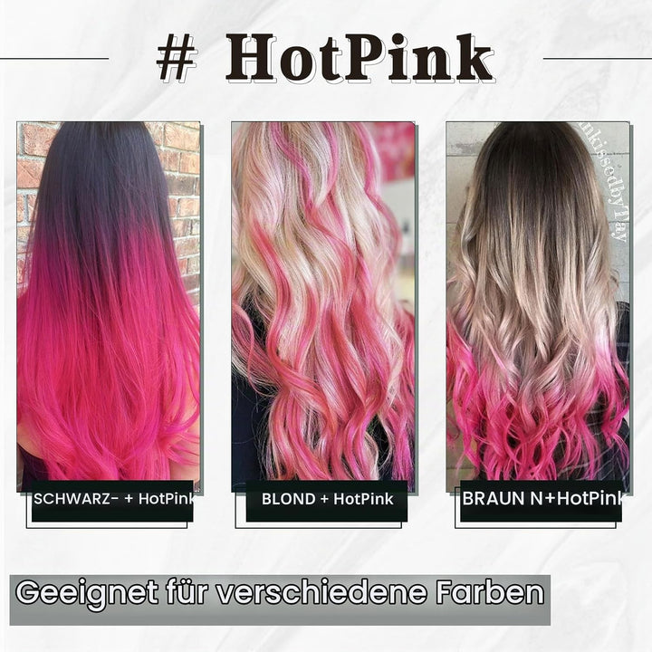 RUNATURE 40cm I Tip Human Hair Extensions Keratin Hot Pink Itips Hair Extensions Human Hair Rosa Sti