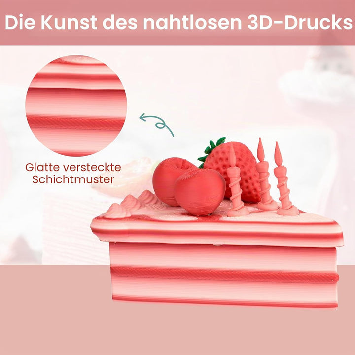 ERYONE Matte PLA 3D Drucker Filament 1.75mm, Matte Gradient Rainbow PLA, Massgenauigkeit +/- 0.03 mm