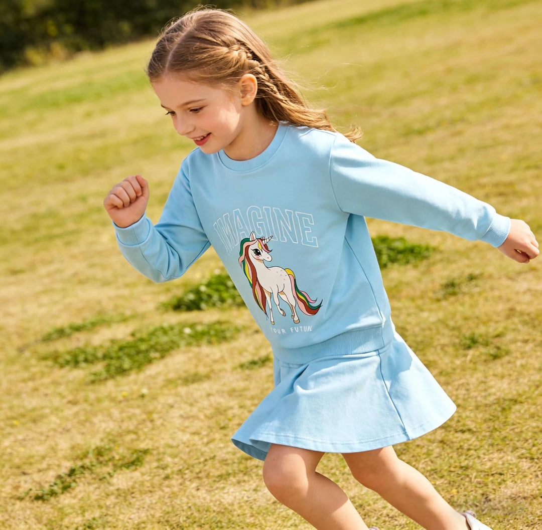 Codkkre Sweatshirt Mädchen Pullover für Kinder Süss Cartoon Sweater Mädchen Langarmshirts aus Baumwo