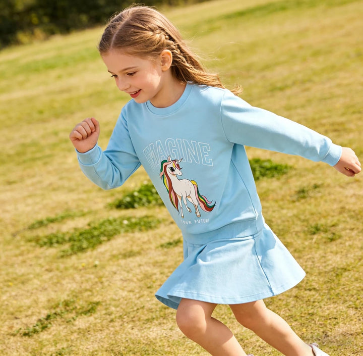 Codkkre Sweatshirt Mädchen Pullover für Kinder Süss Cartoon Sweater Mädchen Langarmshirts aus Baumwo