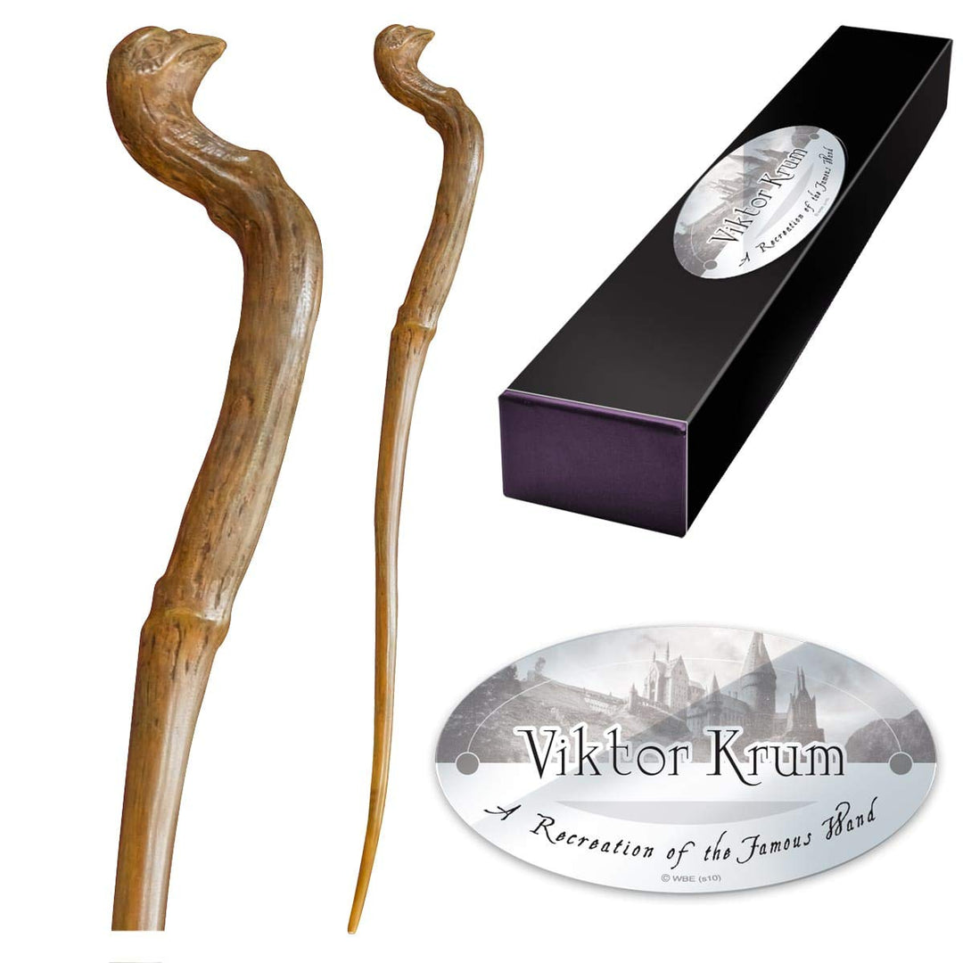 The Noble Collection - Viktor Krum Character Wand - 14in (35cm) Wizarding World Wand with Name Tag -