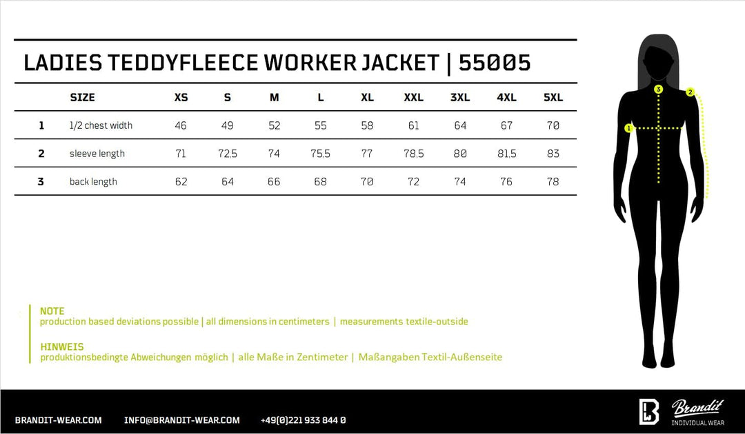 Brandit Women Teddyfleece Jacket Hooded, many colours, Grössen XS bis 5XL, Oliv