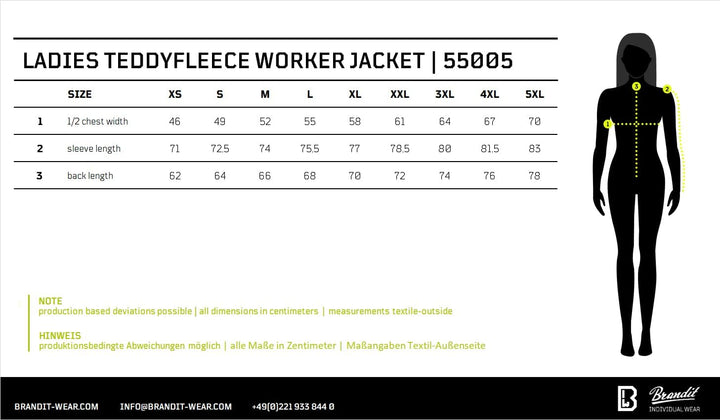 Brandit Women Teddyfleece Jacket Hooded, many colours, Grössen XS bis 5XL, Oliv