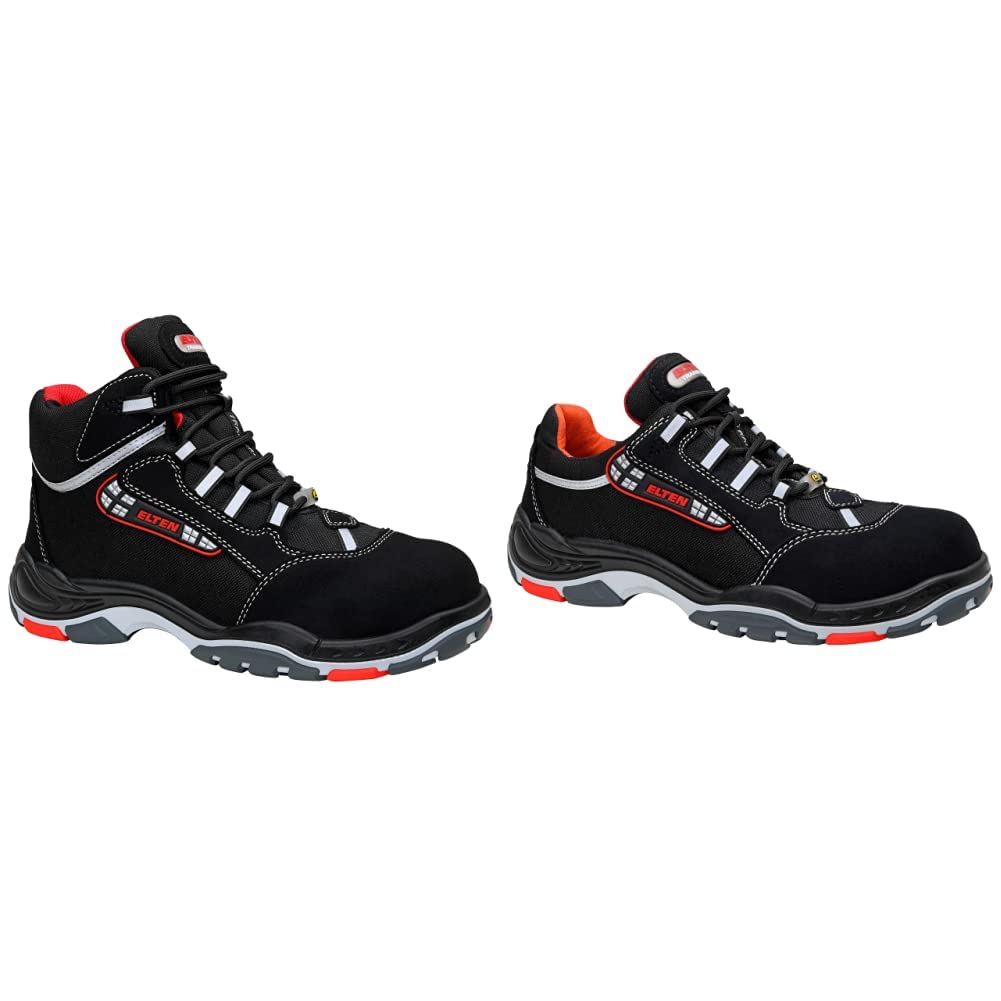 ELTEN Sicherheitsschuhe Sander ESD S3, Herren, Sportlich, Leicht, Schwarz, Kunststoffkappe Unisex Si
