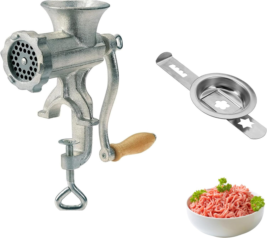 Westmark Fleischwolf-Set, 2tlg., 1 Fleischwolf + 1 Spritzgebäckvorsatz, Grösse 8, inkl. Schraubzwing