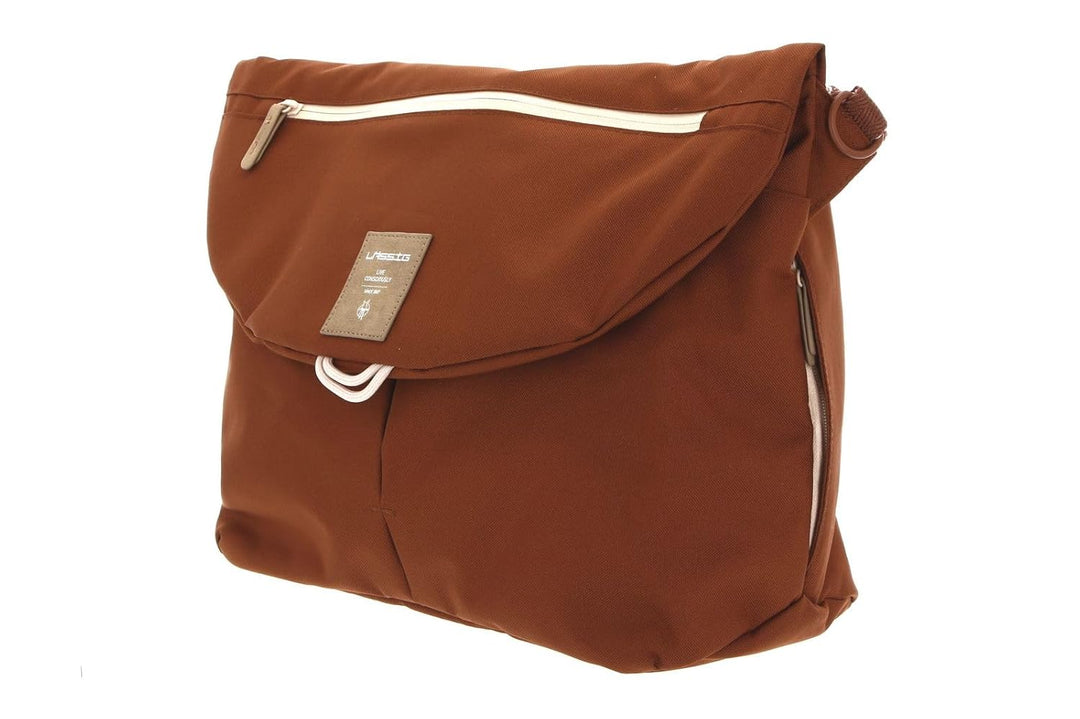 LÄSSIG Baby Wickeltasche inkl. Accessoires/Green Label Manu Messenger Bag rust, Rust