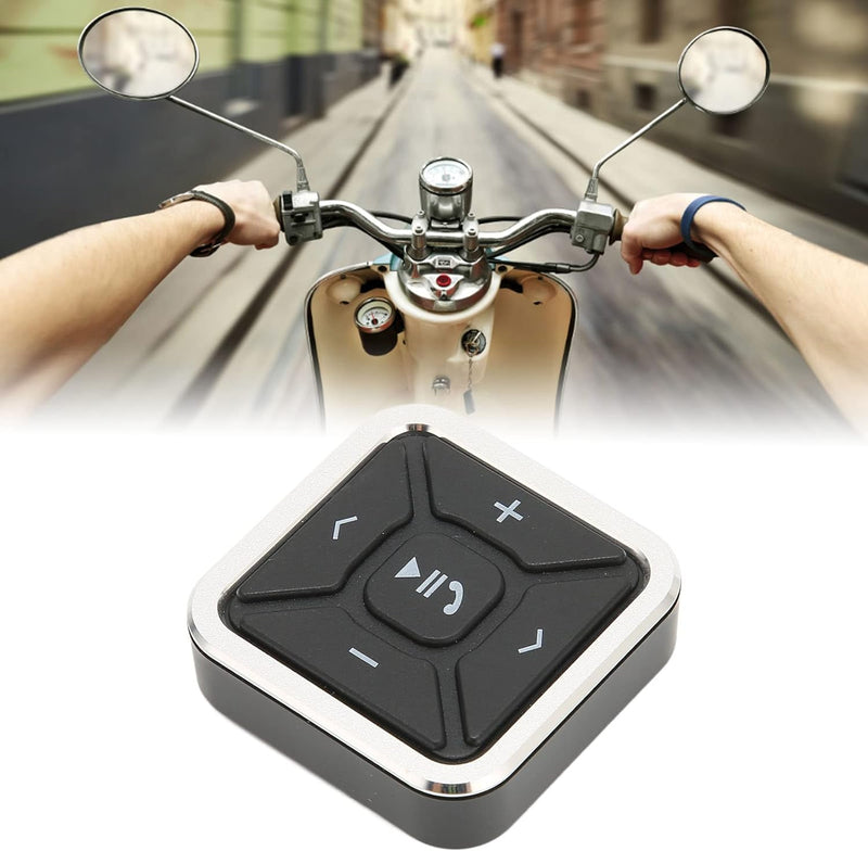 Bluetooth Medien Fernbedienung für Lenkradtasten, Wasserdichter Telefon Controller, Anrufe, Musik Co