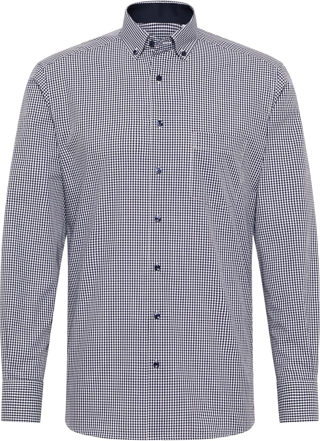 ETERNA Herren Popeline Hemd MODERN FIT 38 Kragen / 67 Ärmel Navy, 38 Kragen / 67 Ärmel Navy