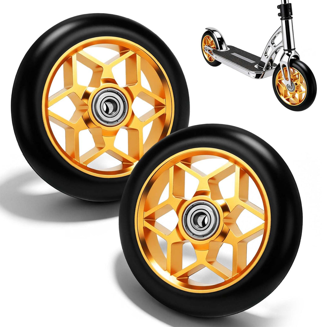 Stunt Scooter Rollen 110mm 2 Stück Scooter Ersatzräder, Scooter Räder Ersatzräder 88A Vollreifen mit