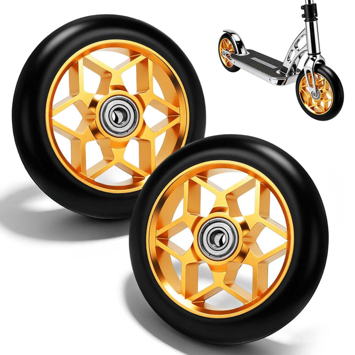Stunt Scooter Rollen 110mm 2 Stück Scooter Ersatzräder, Scooter Räder Ersatzräder 88A Vollreifen mit