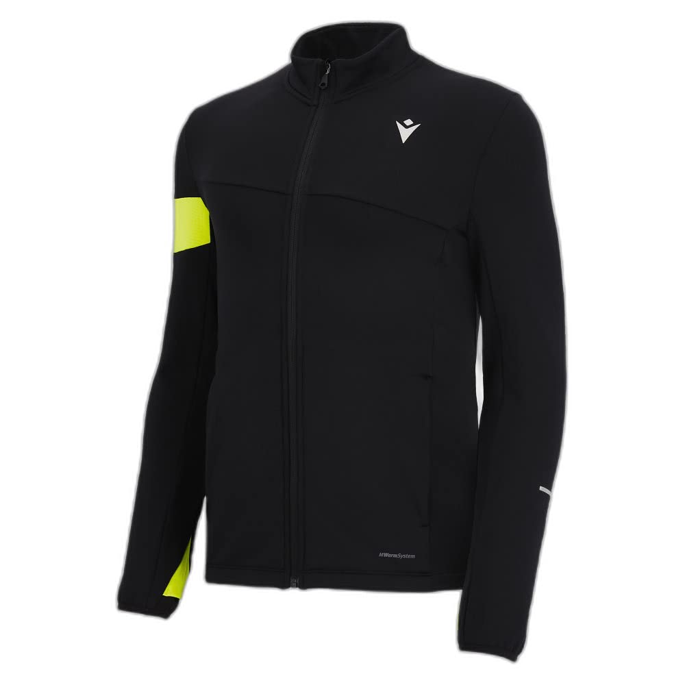 Macron Herren Running Sweatshirt S Schwarz-gelb, S Schwarz-gelb