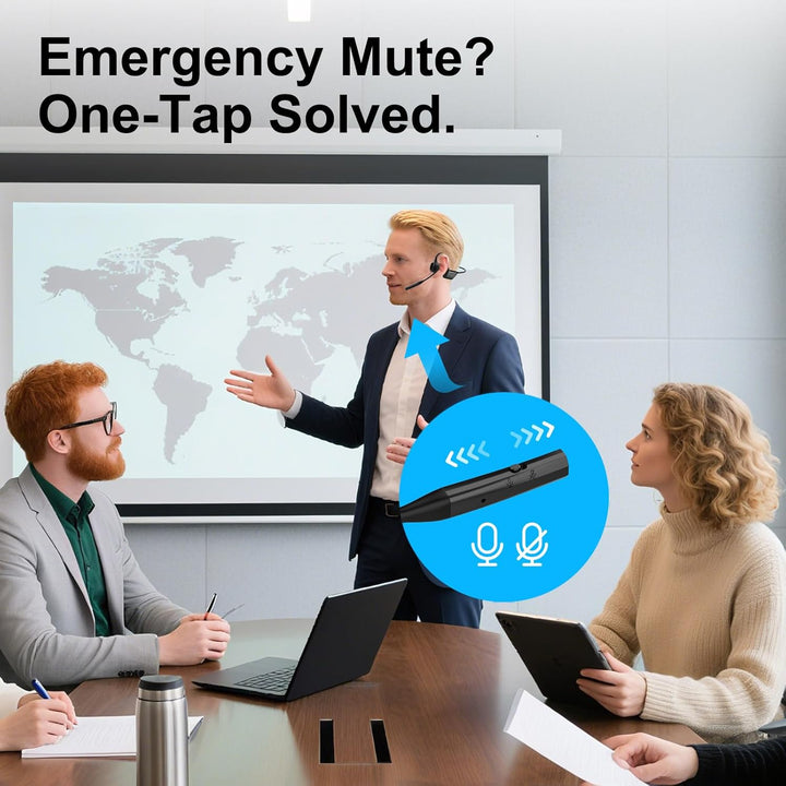 Smof Bluetooth Headset mit Mikrofon, Open-Ear Kopfhörer Bluetooth 5.1 mit Geräuschunterdrückung und
