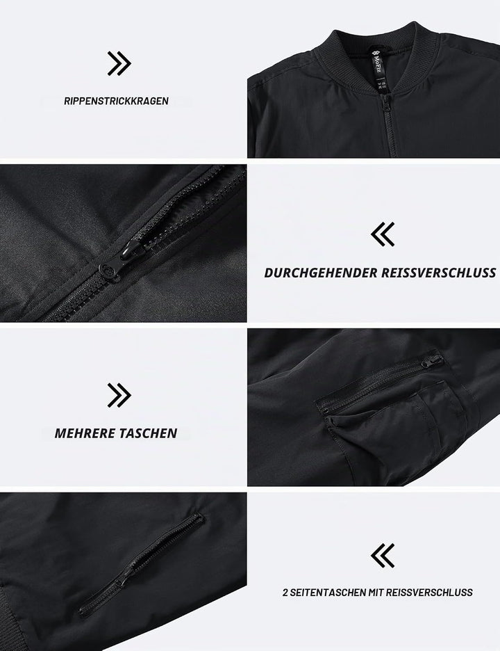 MoFiz Bomberjacke Herren Warm Gefüttert Winterjacke Übergangsjacke US Fliegerjacke Militär Bomber St