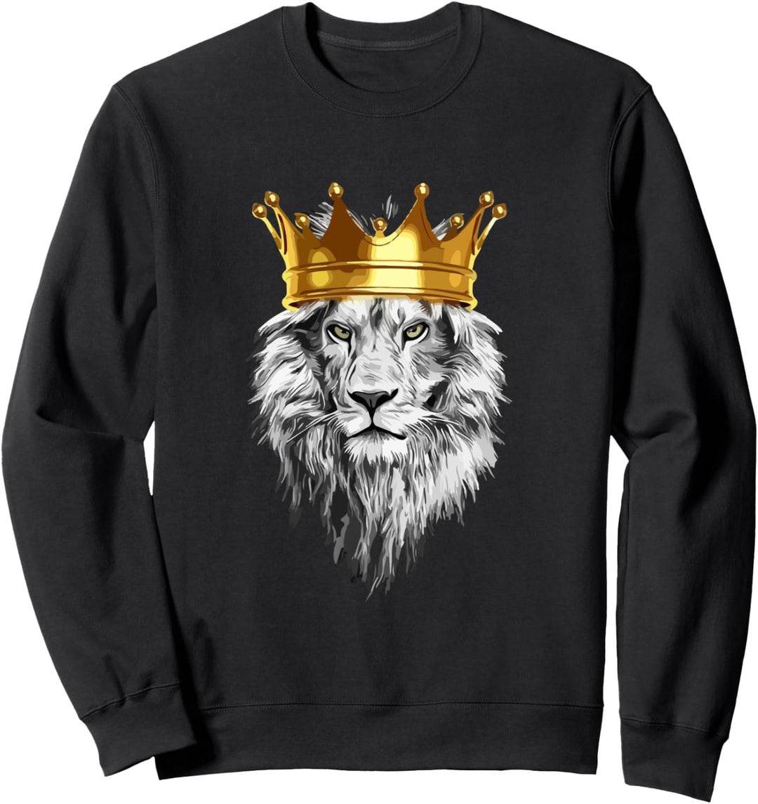 Löwe mit Krone König für Löwen Fans Sweatshirt