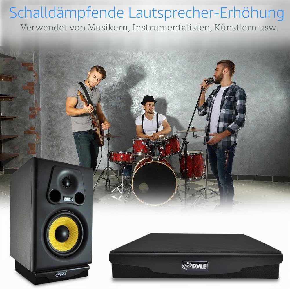 pyle PSI04 Lautsprechersockel, akustisch, schalldämmend, Vibrationsisolierung, 19,1 x 23,1 cm (einze