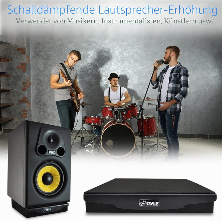 pyle PSI04 Lautsprechersockel, akustisch, schalldämmend, Vibrationsisolierung, 19,1 x 23,1 cm (einze
