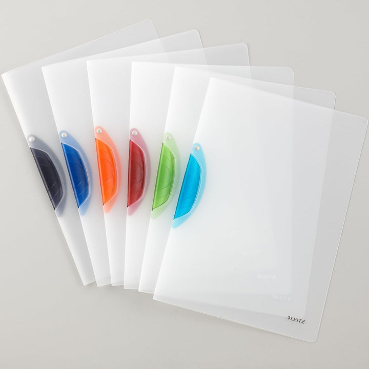Leitz 41740035 Klemmmappe ColorClip Magic, A4, PP, 6er Packung, blau, Blau
