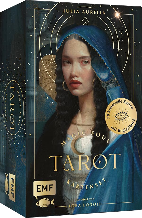 Tarot-Kartenset: Magic Soul Tarot: 78 kunstvoll illustrierte Karten mit Goldrand und Begleitbuch – m