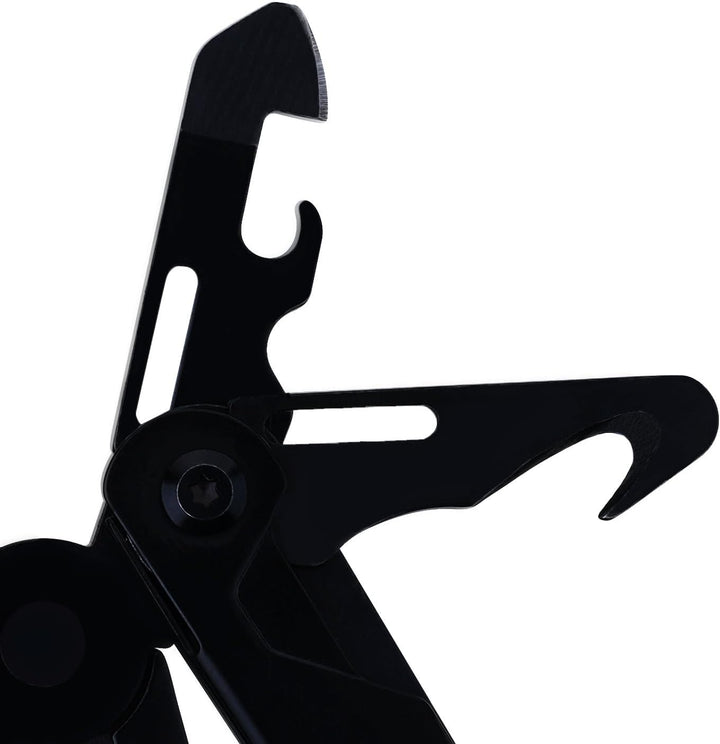 munkees® Multitool 10-in-1 Black Line – EDC-Werkzeug mit Messer, Zange