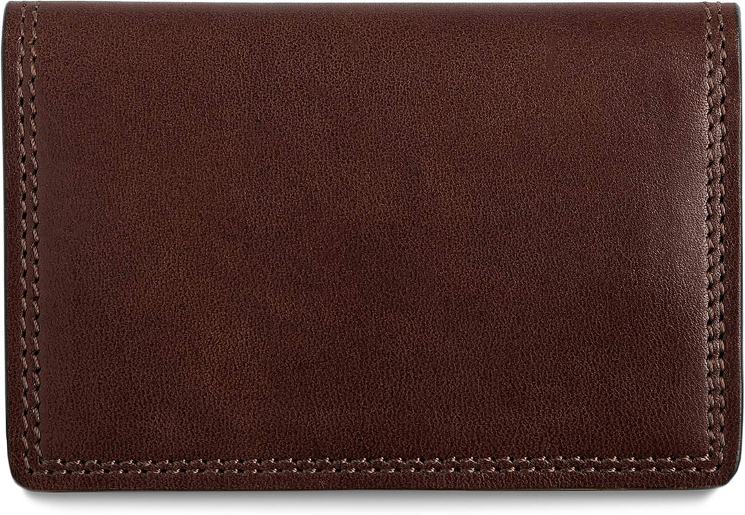 Bosca Visitenkartenetui für Herren, Dunkelbraun, 4" x 2.75" x 0.25", Dolce Collection - Visitenkarte