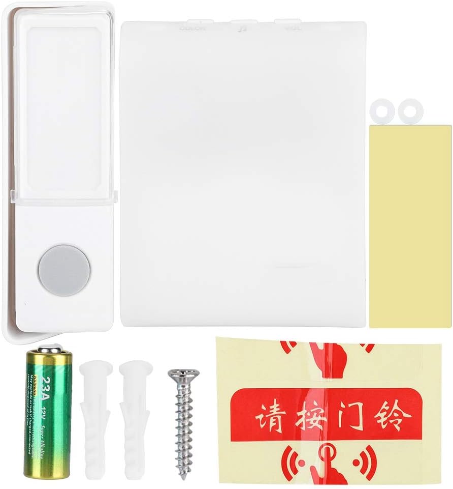 Drahtlose Türklingel 7-Farben-LED-Blitzknopf Türklingel IP44 Regensicheres Türklingel-Kit mit 32 Mel