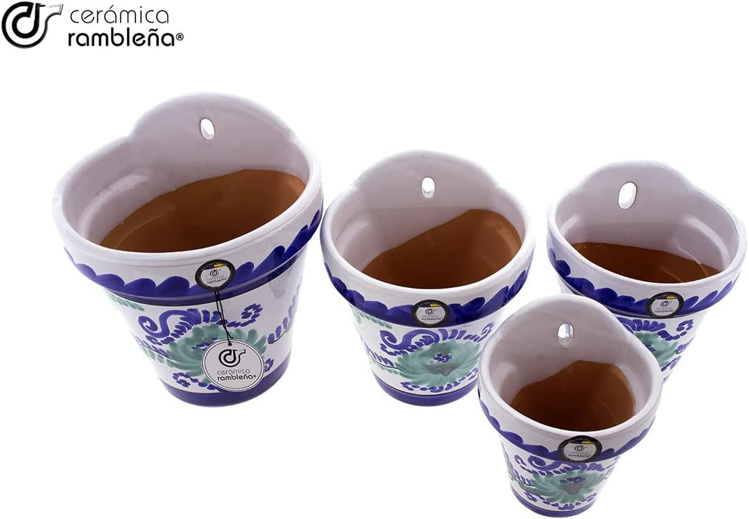 CERÁMICA RAMBLEÑA | Pileta Hanging Planter | Hängendes Pflanzgefäss aus Ton | Grenadianisches dekori