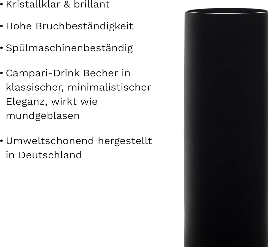 Stölzle Lausitz Highball Gläser 320 ml New York Bar I Campari Glas gross 6er Set I Kristallgläser sc
