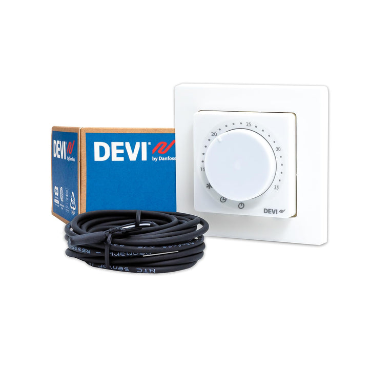 DEVIreg Room 140F1161 Bluetooth Thermostat Raumregler mit EXT. 15kOhm Sensor für elektrische Fussbod