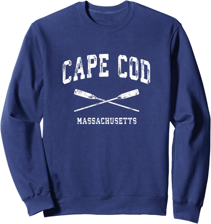 Cape Cod Massachusetts Vintage Nautisch gekreuzte Ruder Sweatshirt