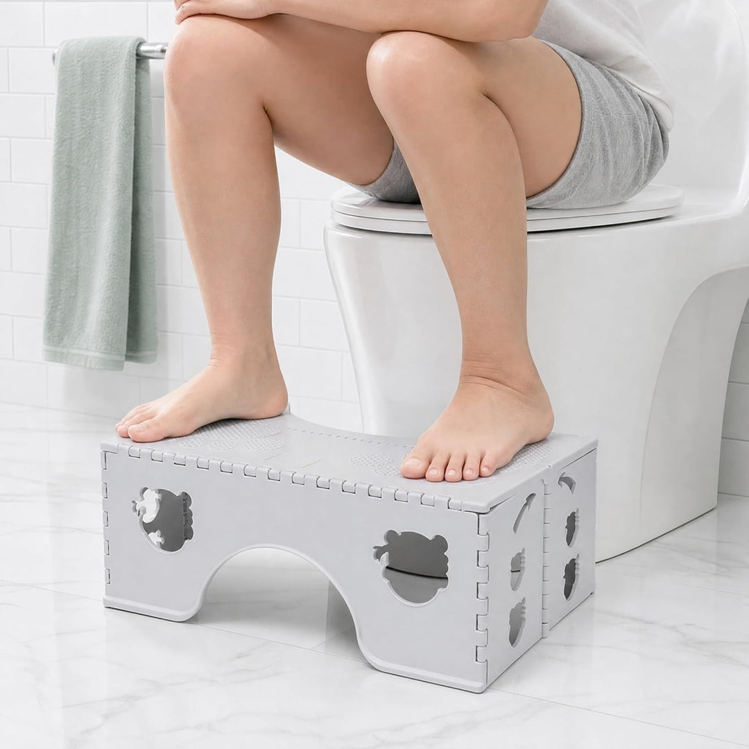 Toilettenhocker Klappbar WC Hocker für Erwachsene Kackhocker | Faltbarer Tritthocker Badezimmerhocke