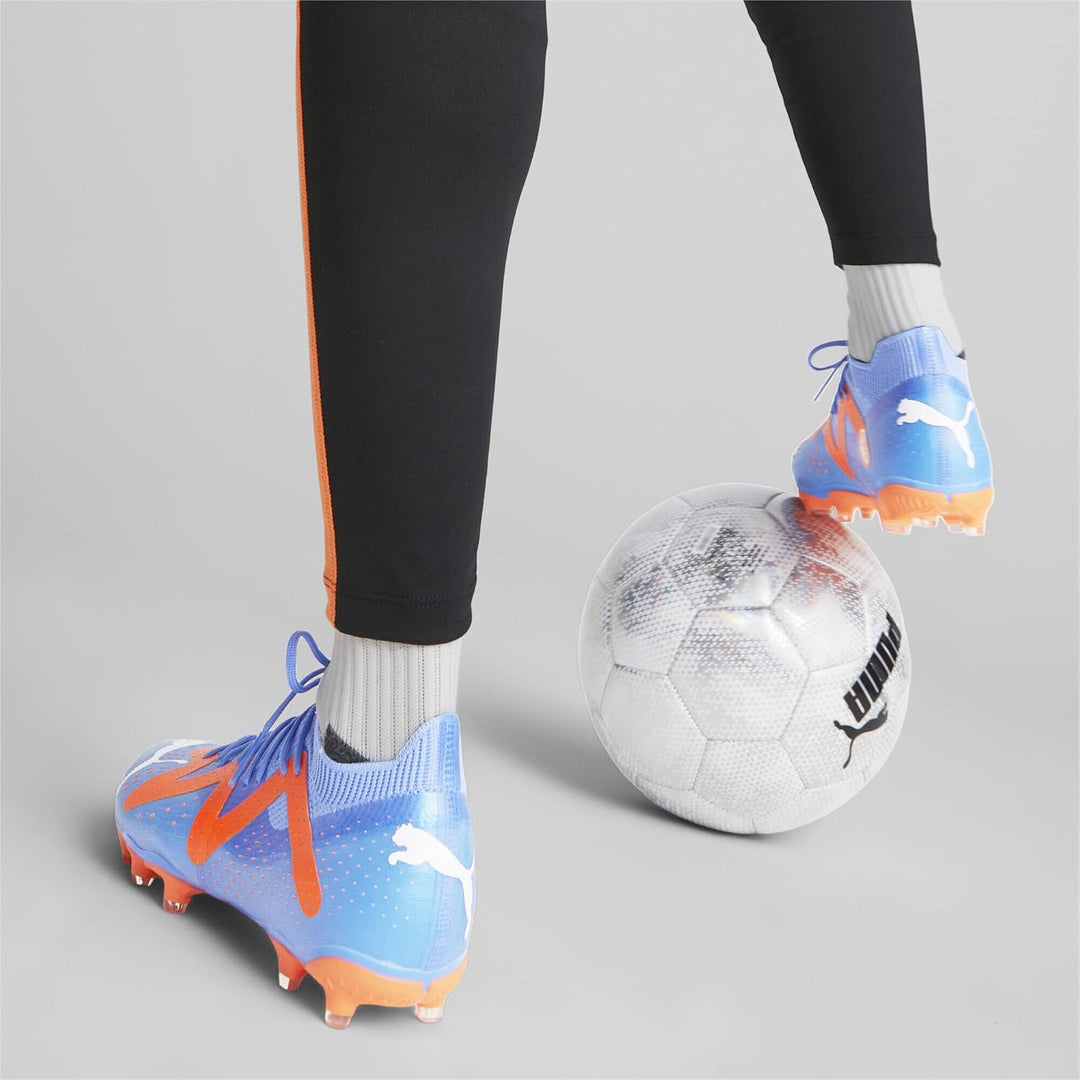 PUMA Damen Future Match Fg/Ag Wn'sFussballschuh 30 EU Blue Glimmer Puma White Ultra Orange, 30 EU Bl