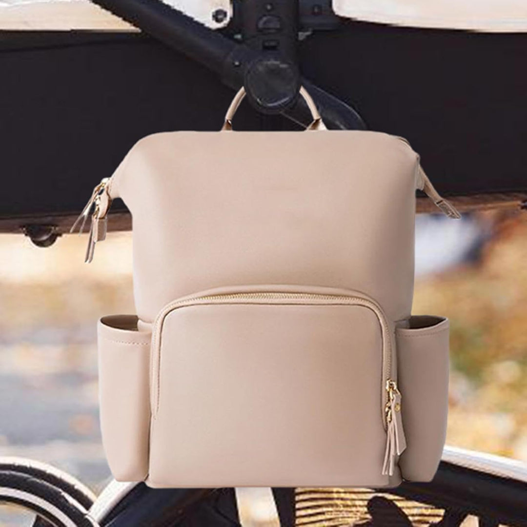 Wickelrucksack aus Leder – Kleinkindtaschen, Wickelrucksack aus PU-Leder, wasserdicht, verstärkte Re