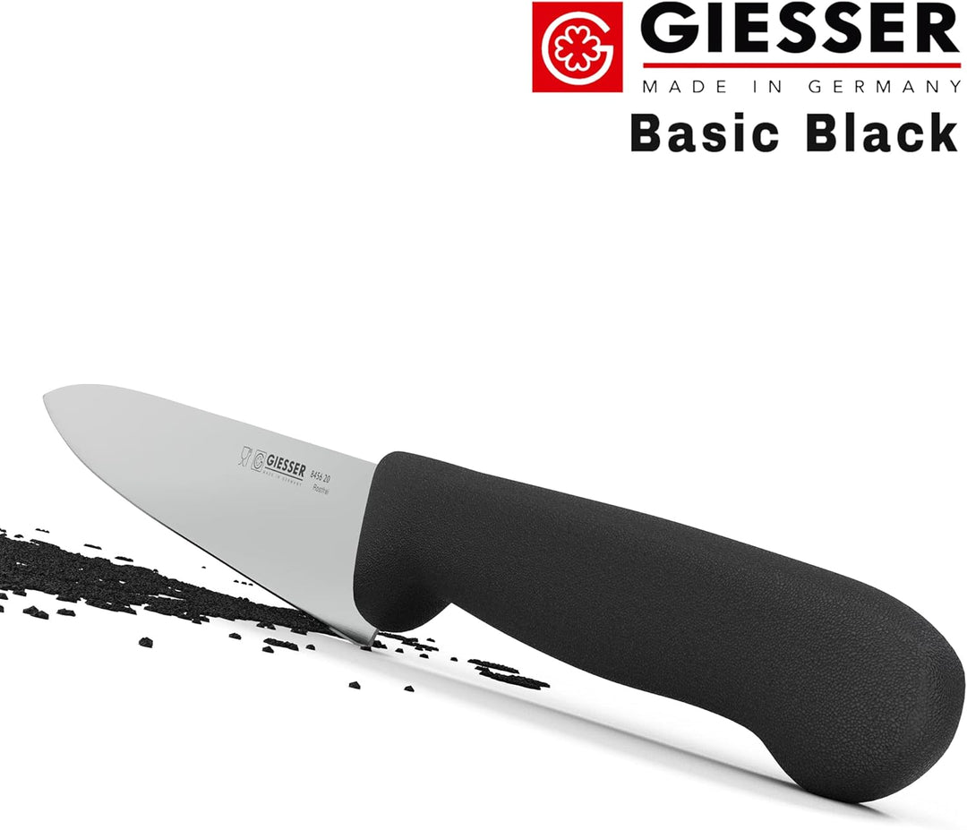 Giesser seit 1776 - Made in Germany - Tranchiermesser schwarz, Basic Black, Klinge 20 cm, rutschfest