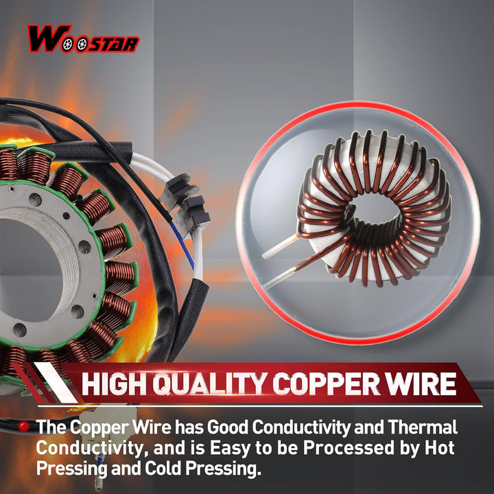 WOOSTAR 18 Spule Magneto Stator Ersatz für XV1100 1986-1999 XV700 XV750 1TA-81410-20 4PP-81410-00 1R