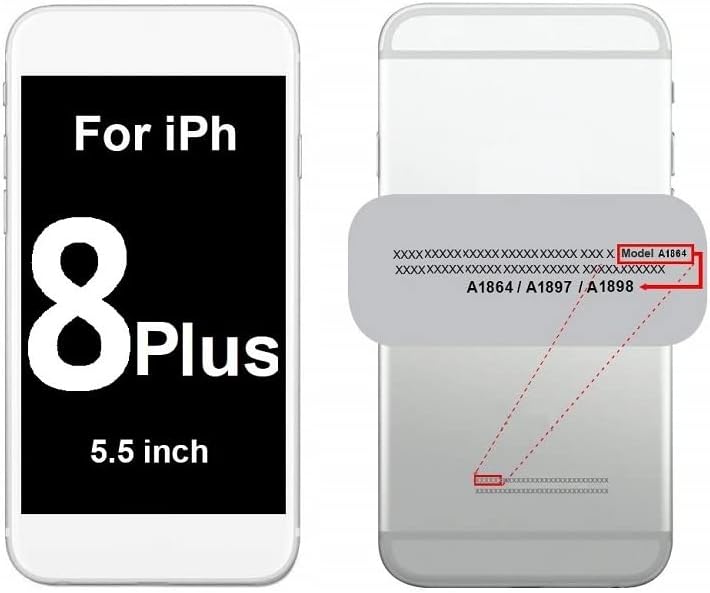 Smartex® Backcover aus Glas + Rahmen kompatibel mit iPhone 8 Plus | Rückseite Cover + Frame (Silber)