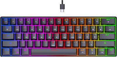 PREYON Red All Claw Gaming tastatur mit USB C, Bluetooth, 2.4 GHz - Mechanische Tastatur mit Hinterg