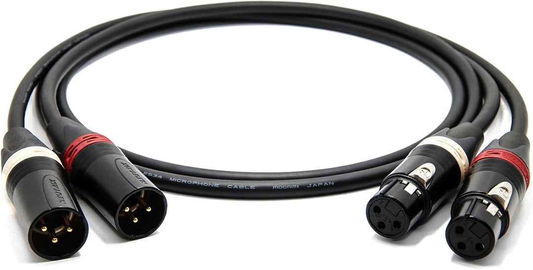 enoaudio Mogami 2534 Quad Stereo Paar (L,R) Audio Kabel | Neutrik Gold XLR female - XLR male | HiFi,